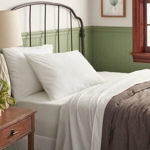 Threshold Organic Percale Cotton Twin/Twin XL Sheet Set • 250 Thread Count • NWT